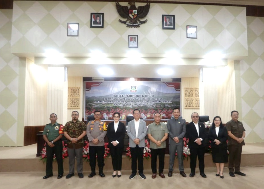 Penetapan Terpilihnya Caroll-Sendy Diparipurnakan DPRD Tomohon