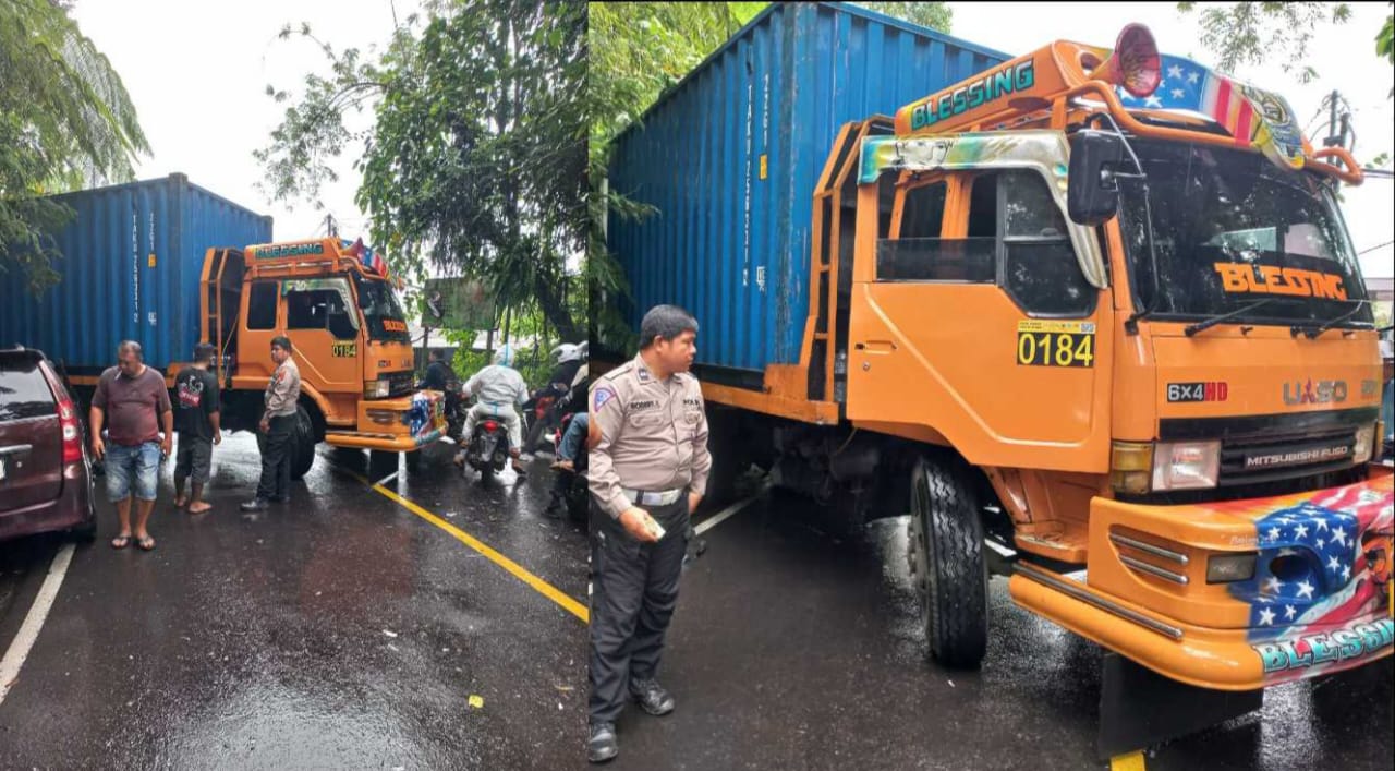 Lakalantas Fuso Vs Avanza di Jalur Tomohon-Manado