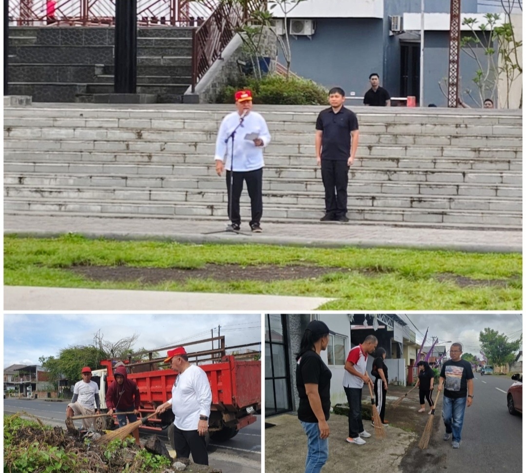 Bupati RD Pimpin Apel Kerja Bakti di Lapangan God Bless Tondano