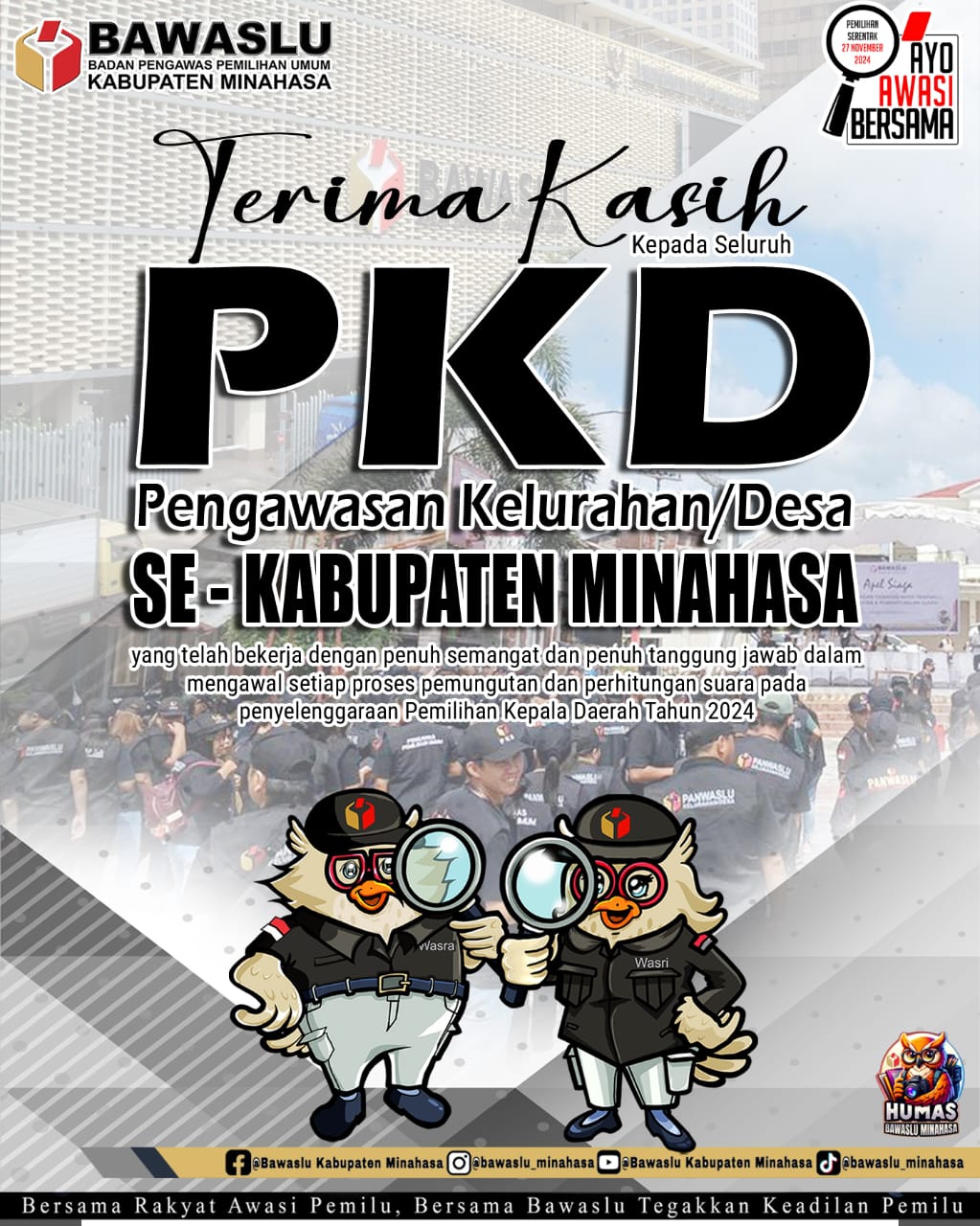 Bawaslu Minahasa: Terima Kasih PKD