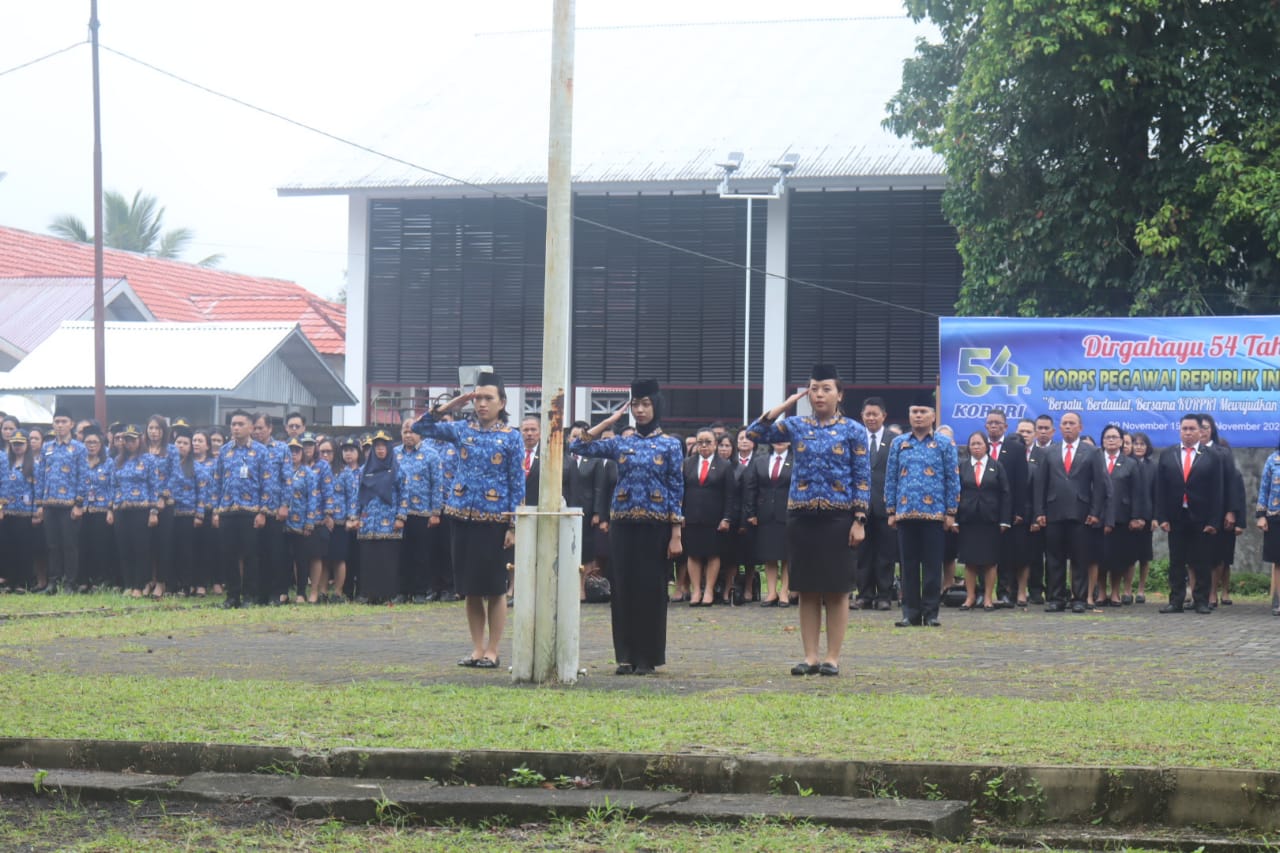 Peringati HUT Korpri ke-54, Pemkot Tomohon Gelar Upacara
