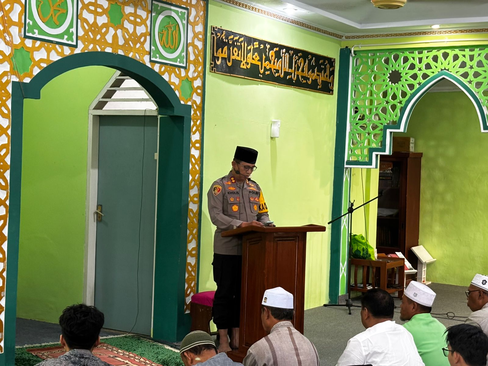 Kapolres Tomohon Silaturahmi di Masjid Al-Muhhajirin Uluindano