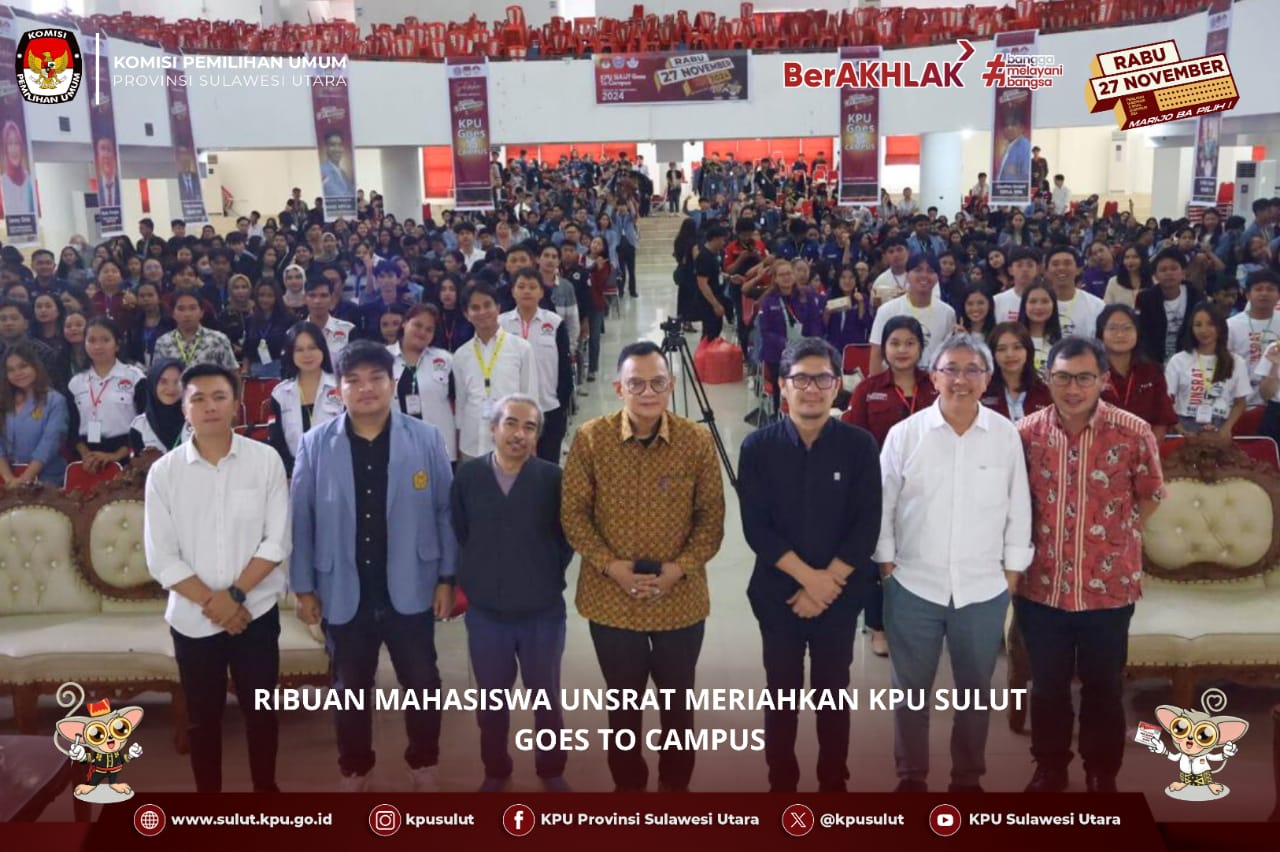Ribuan Mahasiswa Unsrat Meriahkan KPU Goes to Campus 