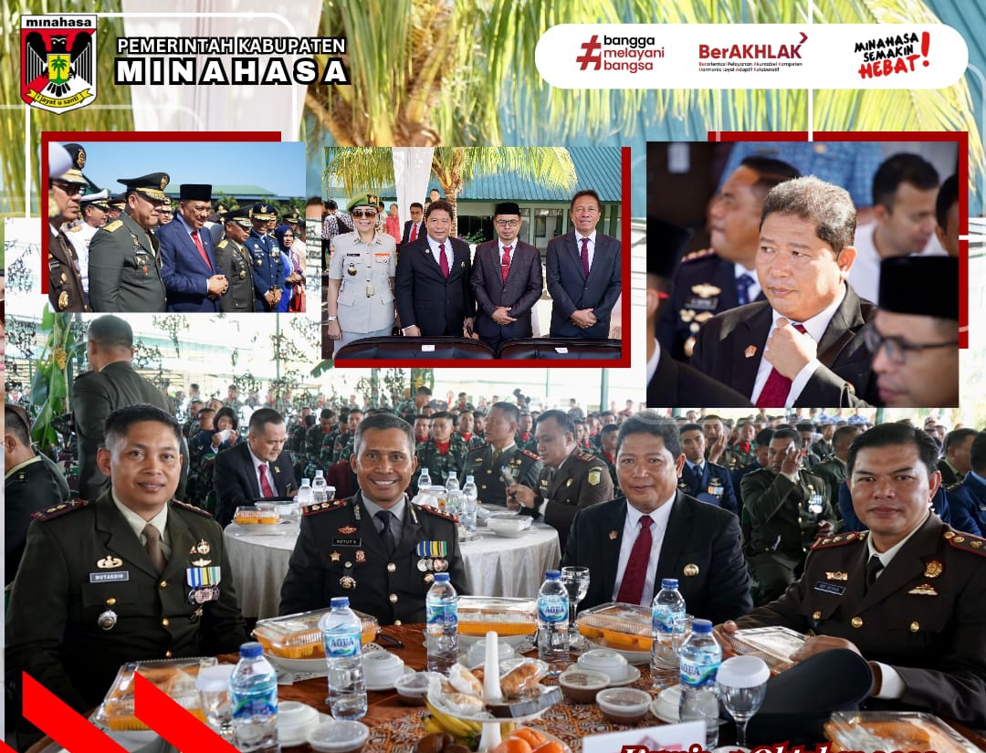 Pj Bupati Jemmy Kumendong Hadiri Upacara Peringatan HUT TNI ke-78 di Makodam XIII Merdeka Manado