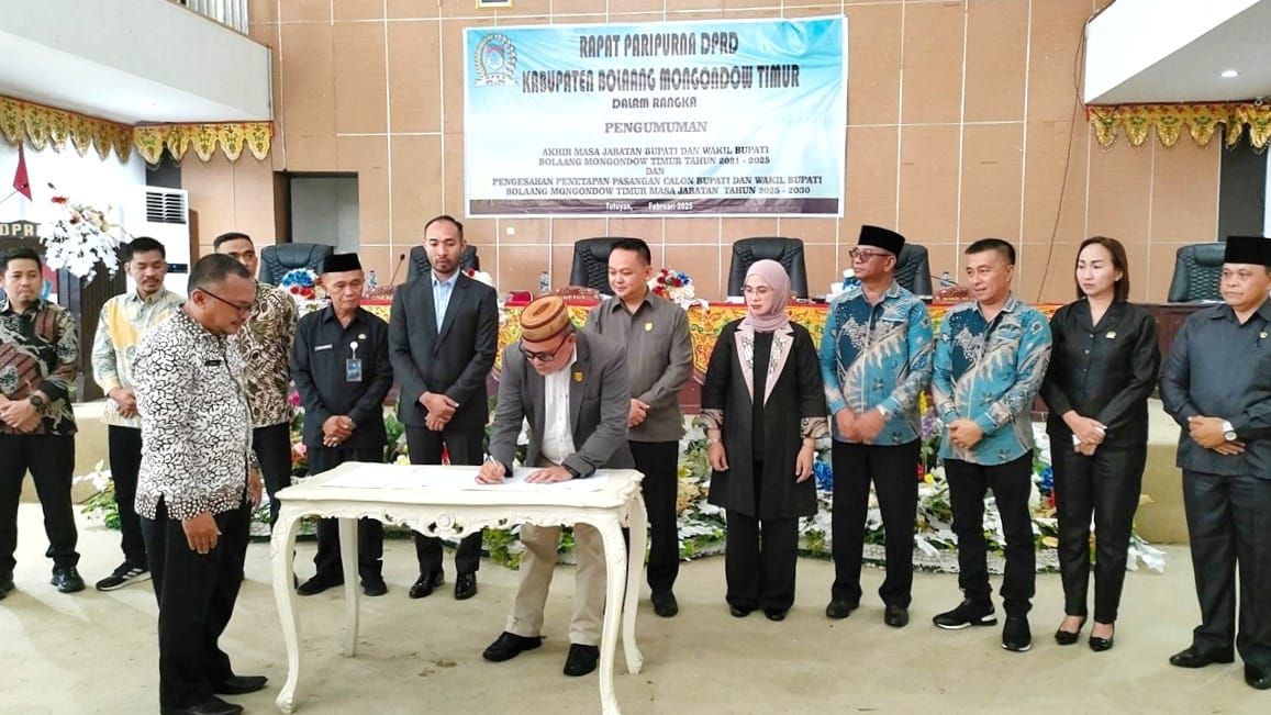 Akhiri Masa Jabatan, DPRD Boltim Tetapkan Bupati dan Wakil Bupati Terpilih